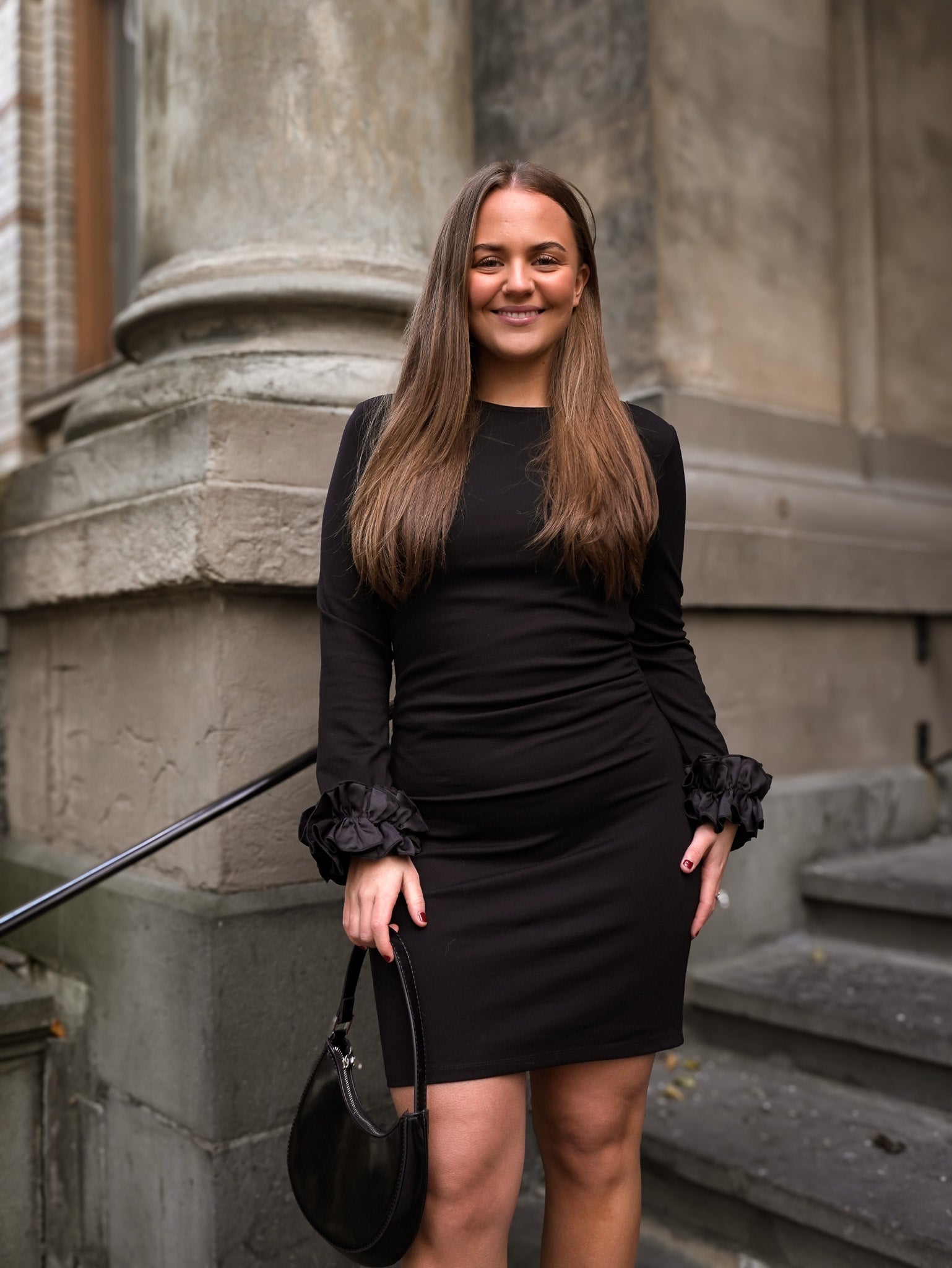 VILISSE Short Dress - Black Beauty